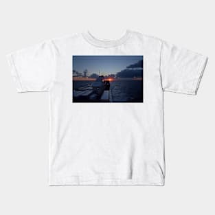 Sunrise on the ferry Kids T-Shirt